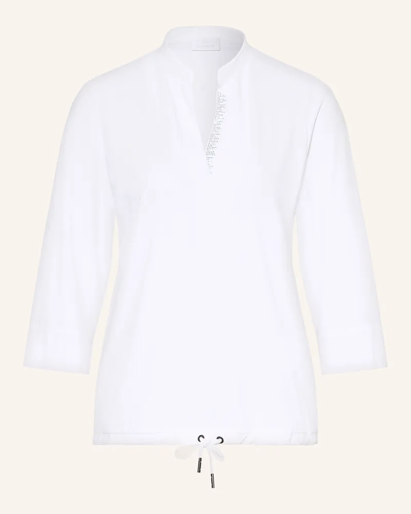 Sportalm Blusenshirt mit 3/4-Arm und Schmucksteinen Weiss