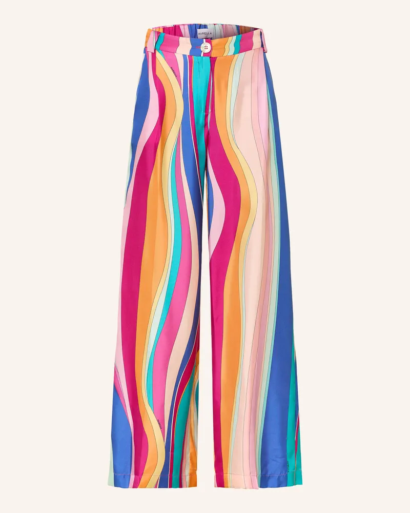 MARELLA Marlenehose Aus Seide pink Blau