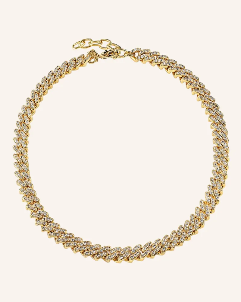 CRYSTAL HAZE Kette MEXICAN CHAIN by GLAMBOU Gold