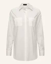 van Laack Bluse Modern Fit Langer Ärmel Hemdblusenkragen Weiss