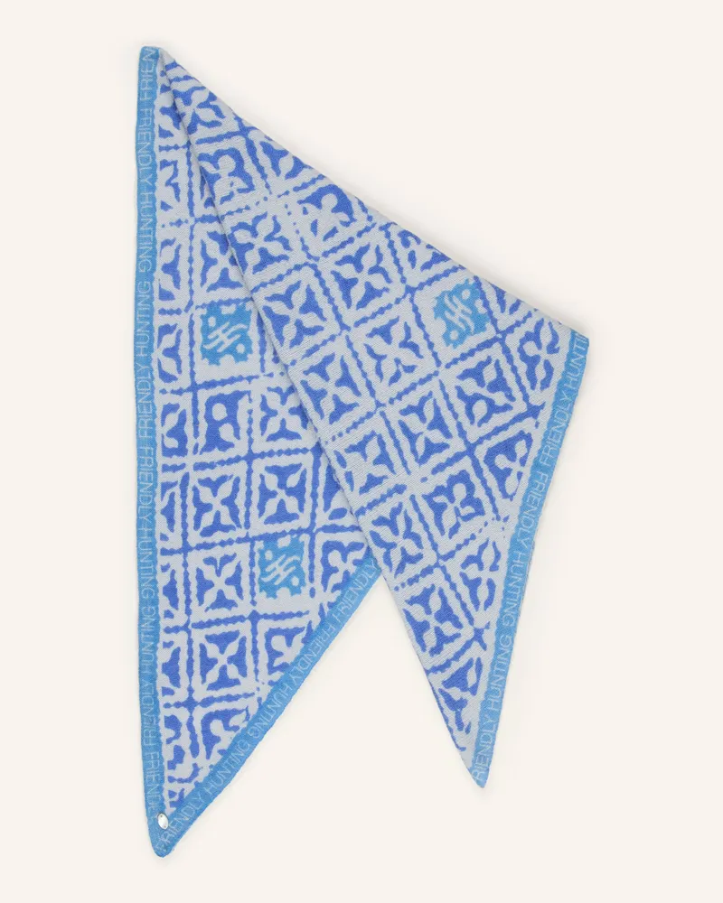Friendly Hunting Dreieckstuch Aus Cashmere blau Blau