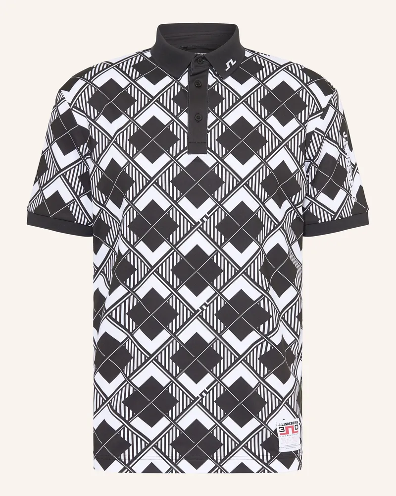 J.Lindeberg Funktions-Poloshirt schwarz Weiss