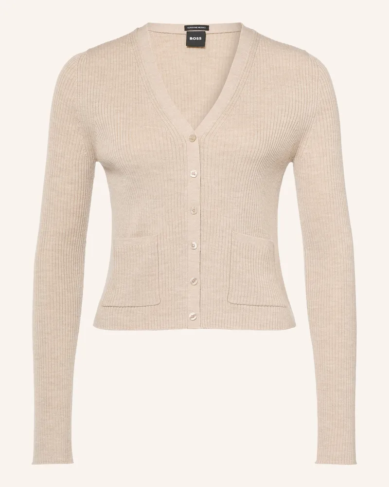 HUGO BOSS Strickjacke Feryn beige Beige