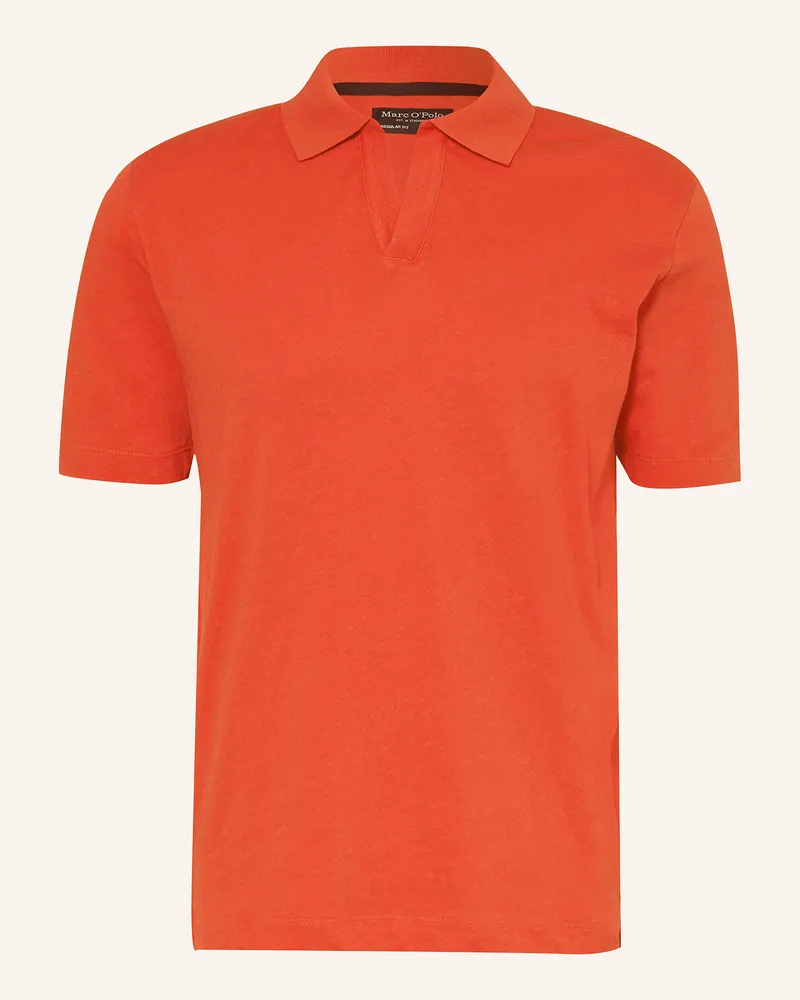 Marc O'Polo Piqué-Poloshirt Dunkelorange