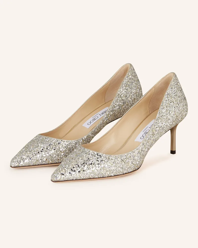 Jimmy Choo Pumps Romy 60 weiss Silber