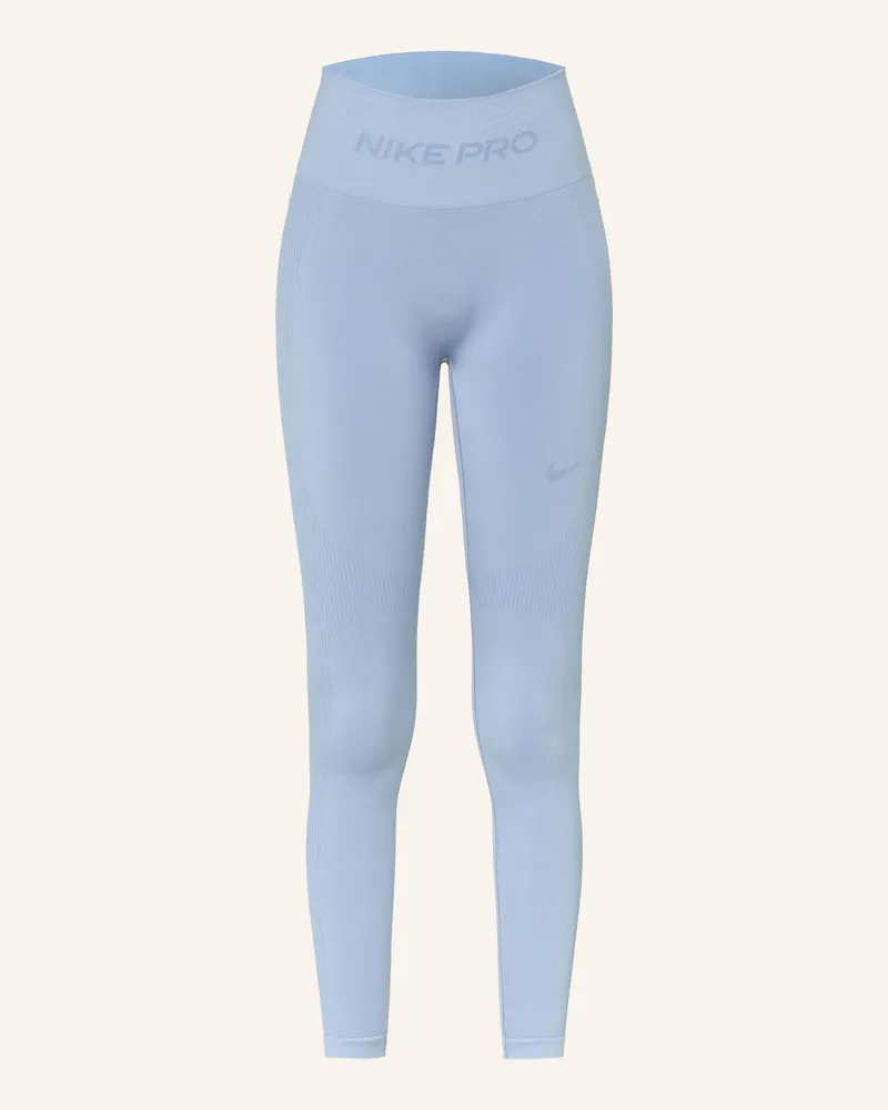 Nike Tights Pro Seamless blau Hellblau