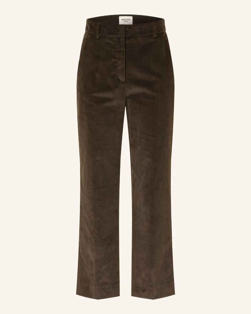 Max Mara 7/8-Hose Marruca Aus Cord braun Dunkelbraun