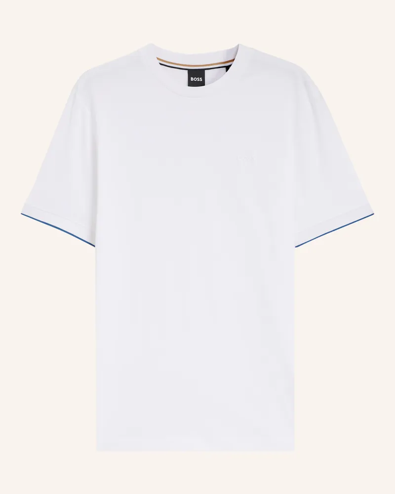 HUGO BOSS T-Shirt Thompson 250_In Regular Fit beige Weiss