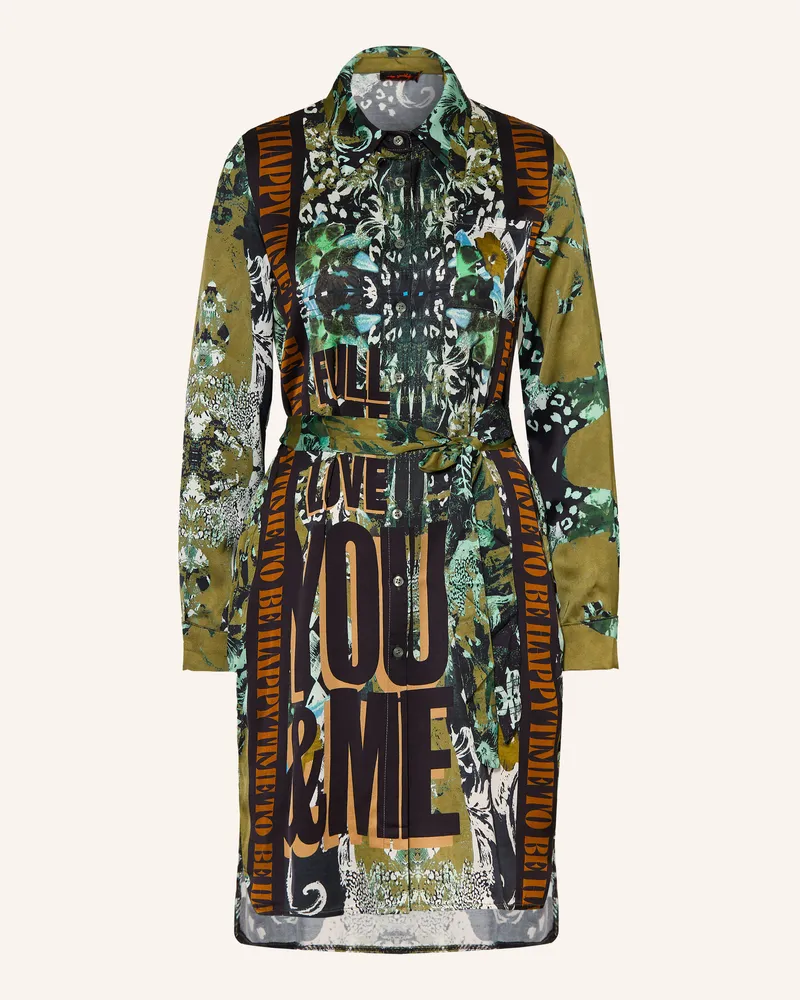 Miss Goodlife Hemdblusenkleid Aus Satin gruen Oliv