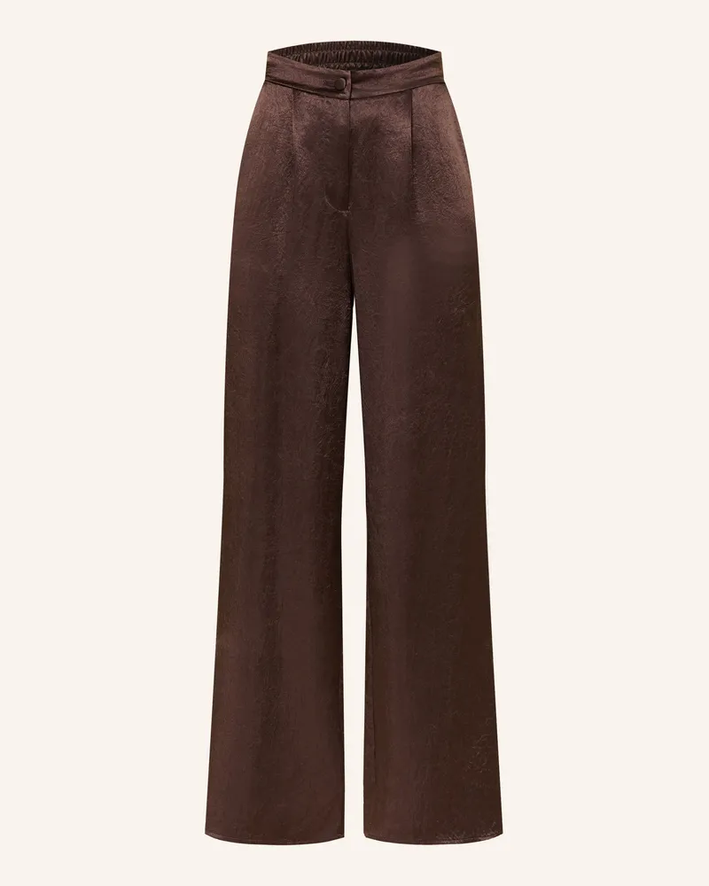 Liu Jo Marlenehose Aus Satin braun Dunkelbraun