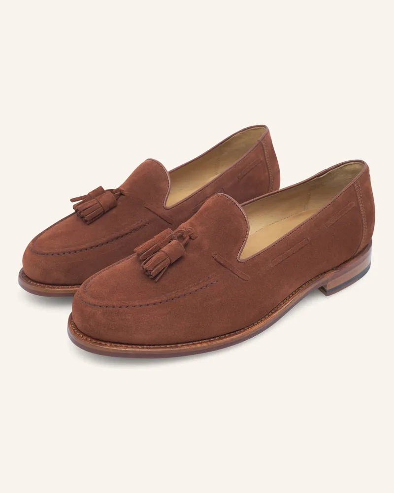 Heinrich Dinkelacker Loafer WIEN PLAIN TASSEL V Braun