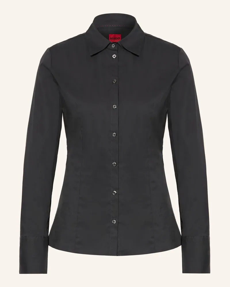 HUGO BOSS Hemdbluse The Fitted Shirt schwarz Schwarz