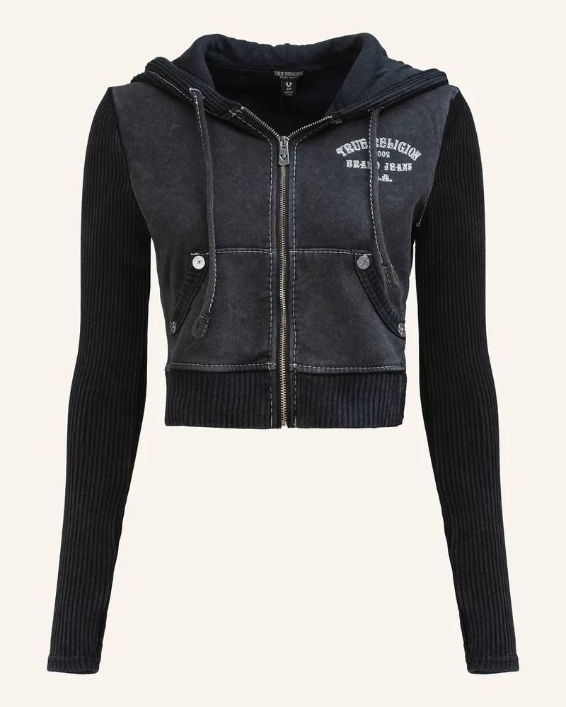 True Religion Zip-Hoodie Schwarz