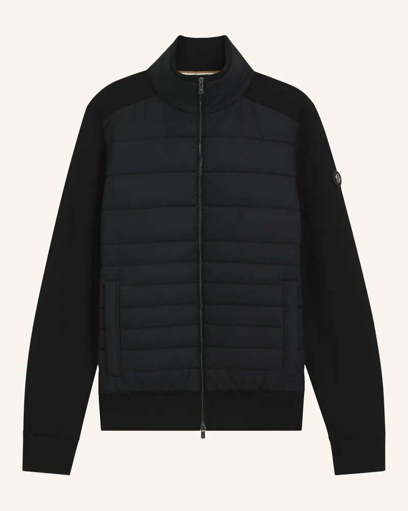 HUGO BOSS Cardigan H-Facente Regular Fit schwarz Schwarz