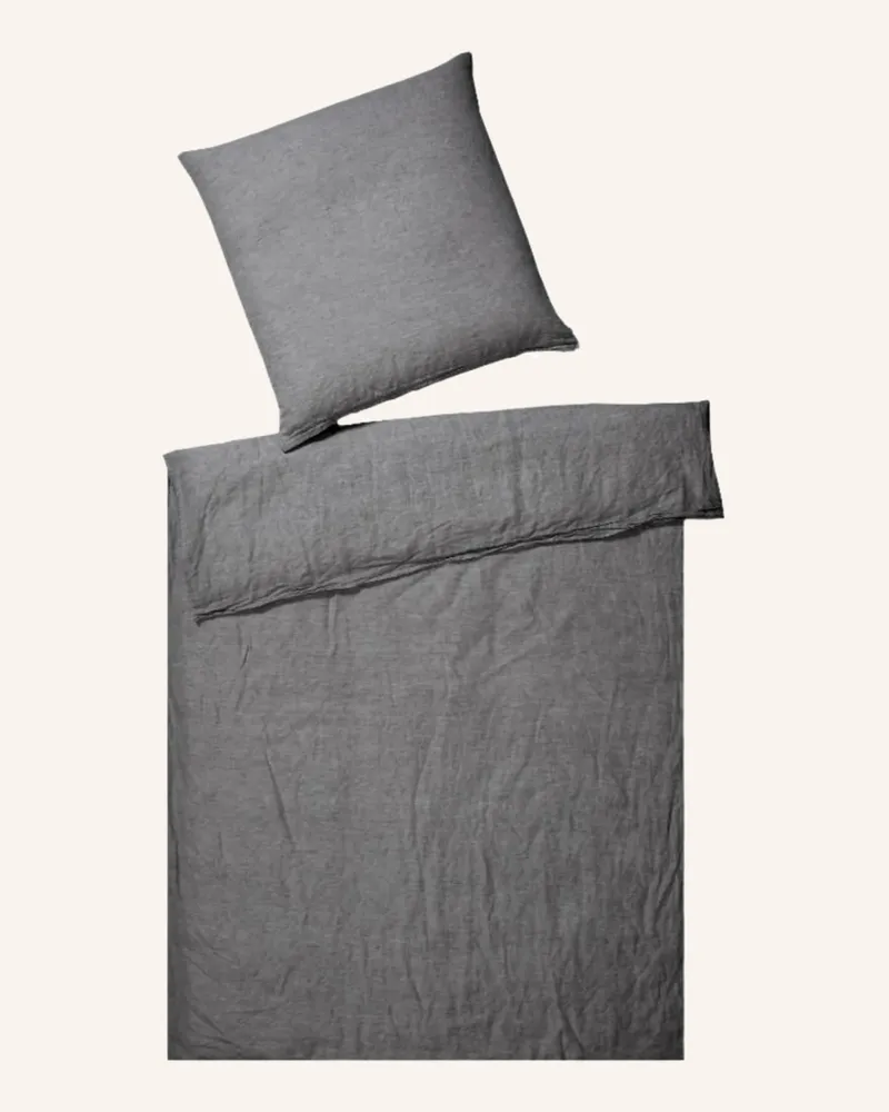 elegante Bettwäsche Breeze grau Grau