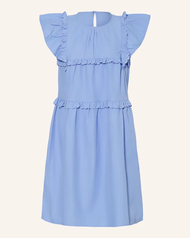 only Kleid Mit Rüschen blau Blau