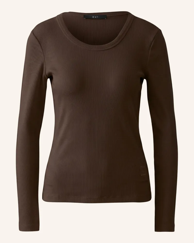 Oui  Longsleeve braun Braun