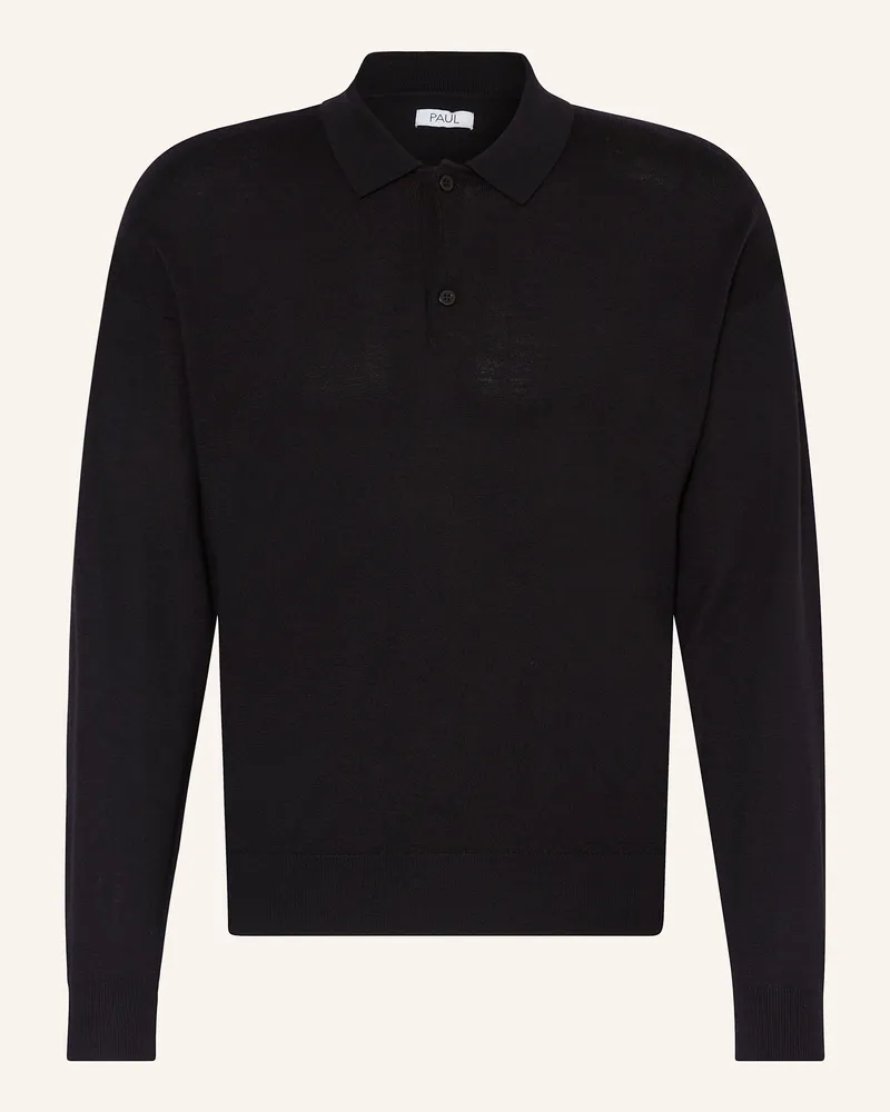 paul Strick-Poloshirt aus Merinowolle Schwarz