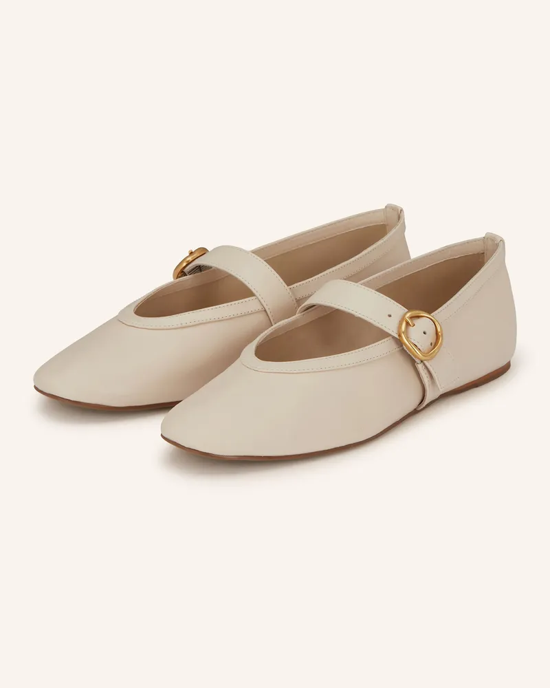 CARRANO Mary-Jane-Ballerinas weiss Creme