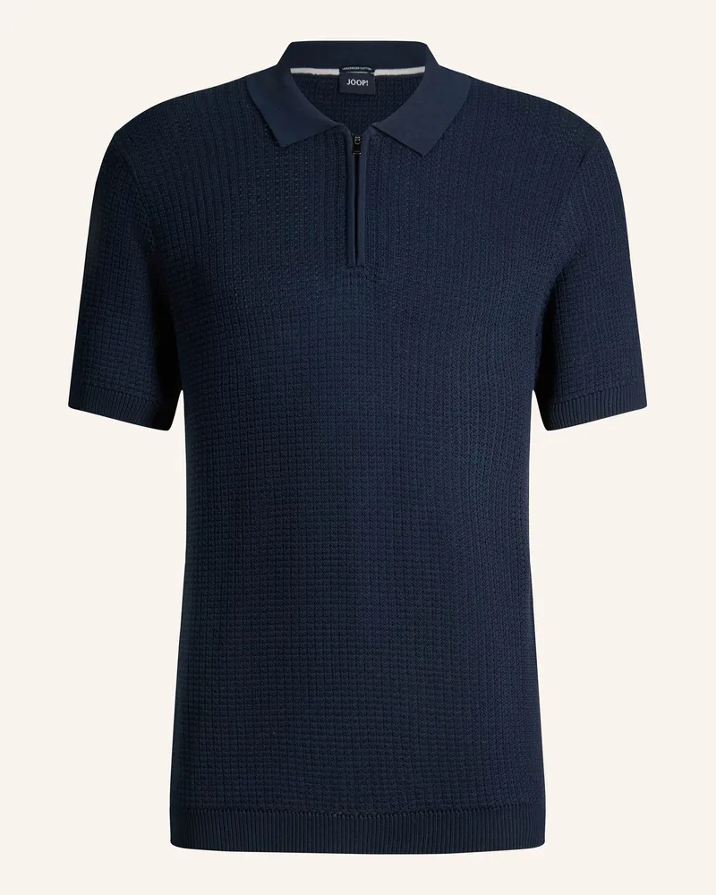 JOOP! Strick-Poloshirt Regular Fit blau Dunkelblau
