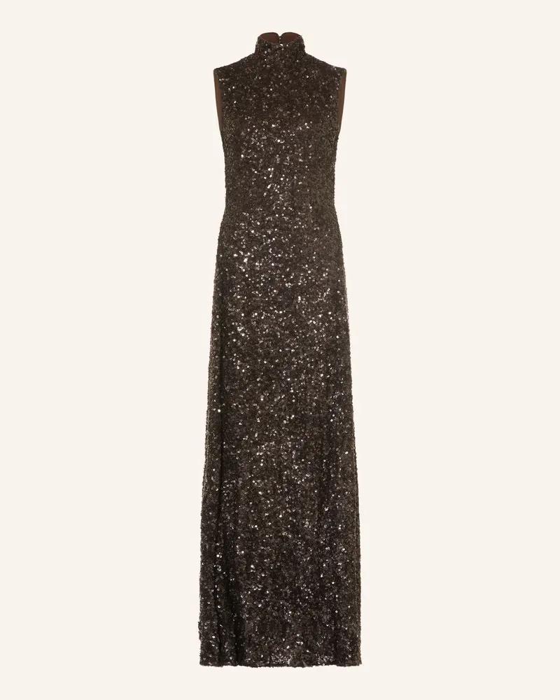 ROTATE Birger Christensen Abendkleid Mit Pailletten braun Dunkelbraun