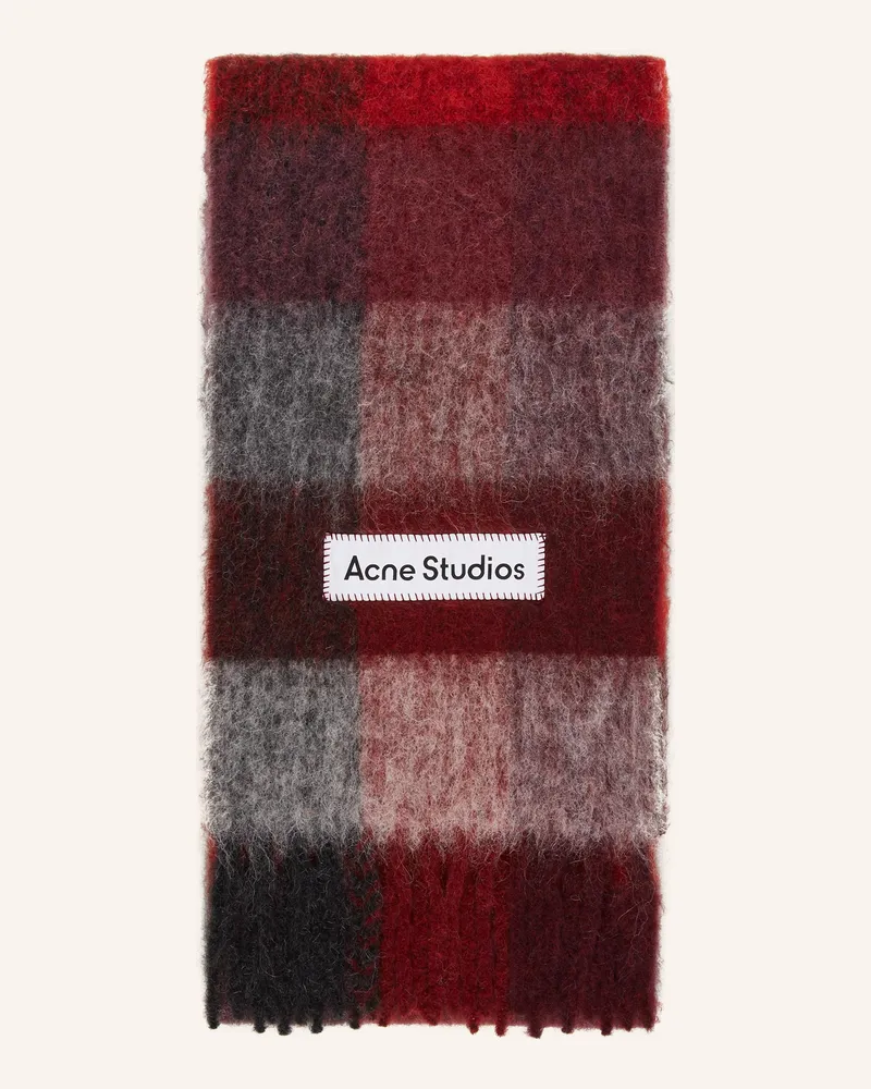 Acne Studios Schal mit Alpaka Dunkelrot