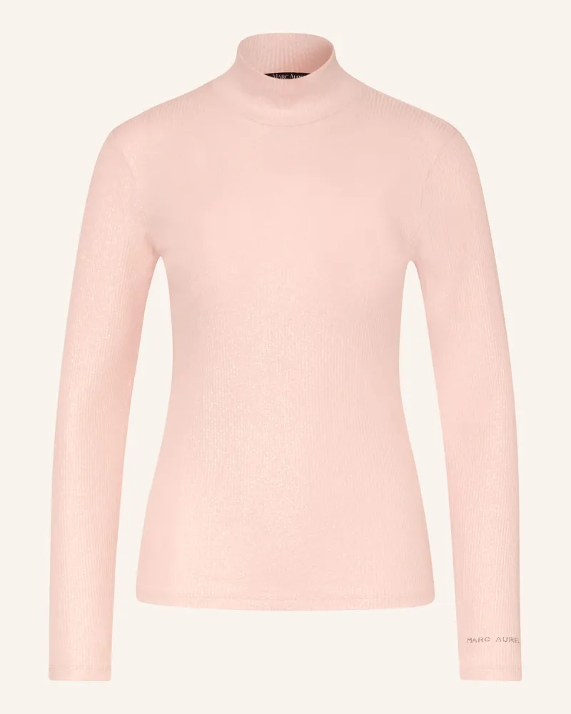 MARC AUREL Longsleeve Mit Glitzergarn beige Rosé