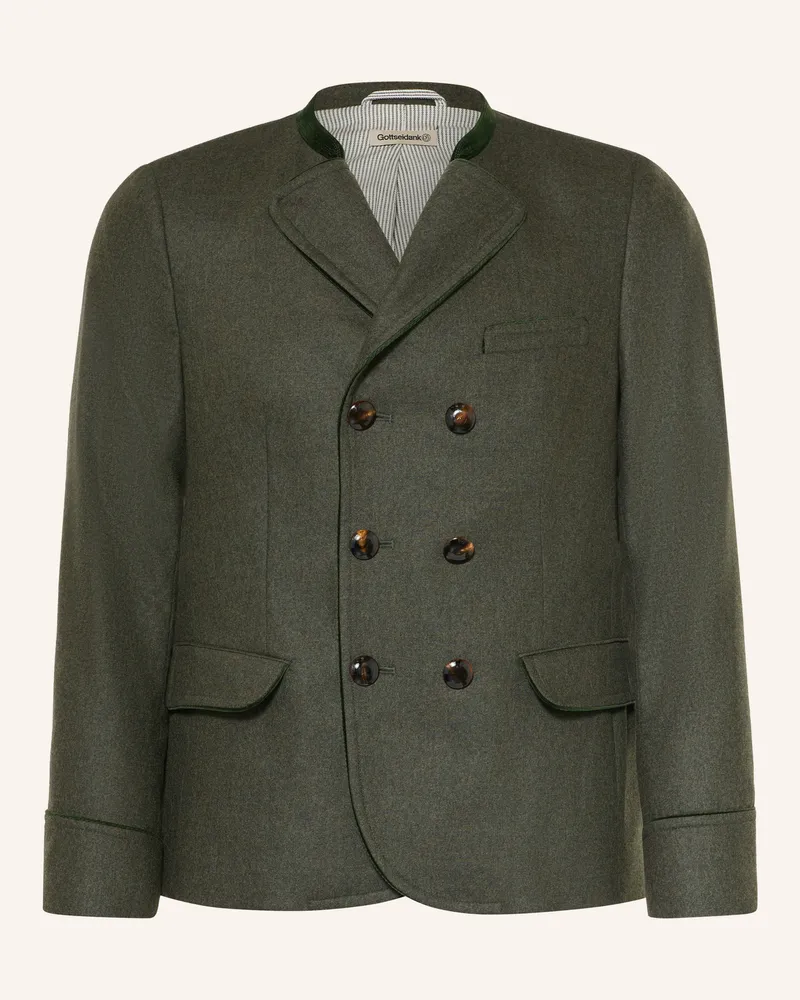 Gottseidank Janker Korbe Extra Slim Fit gruen Dunkelgrün