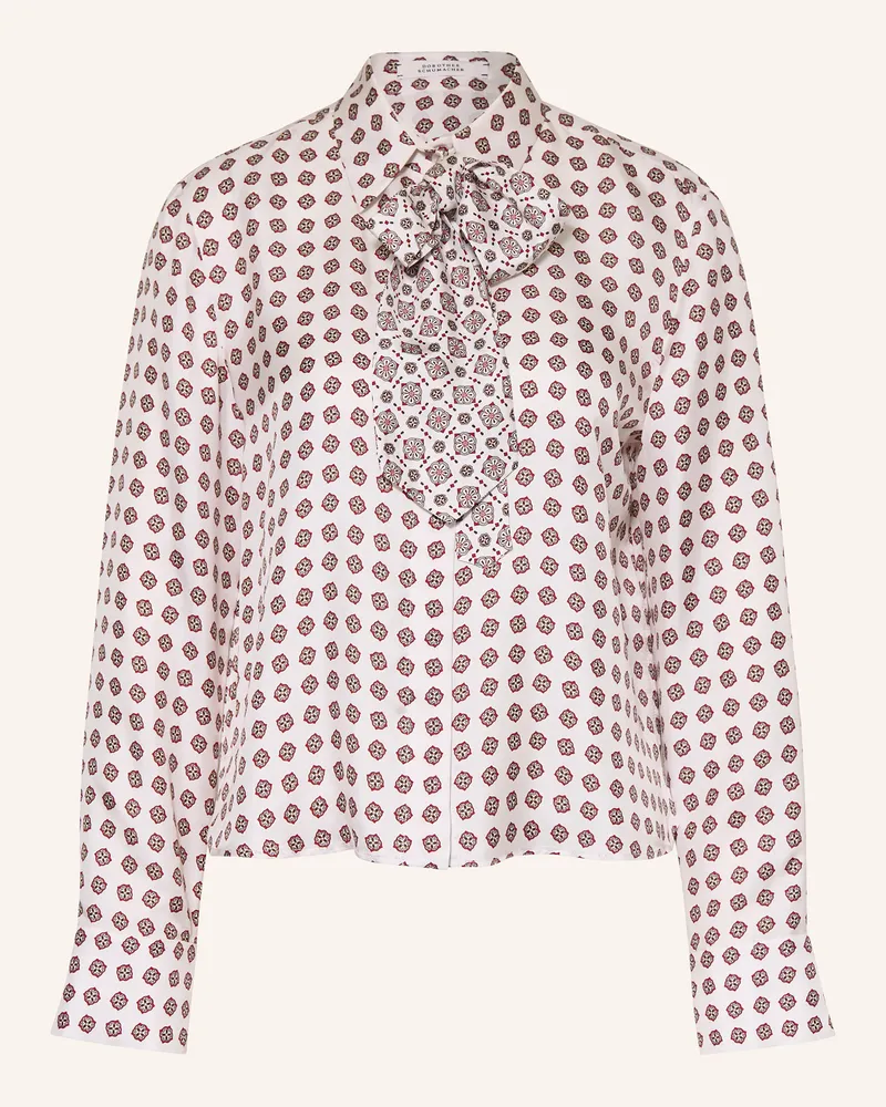 Dorothee Schumacher Hemdbluse Aus Seide Mit Abnehmbarer Schluppe rosa Weiss