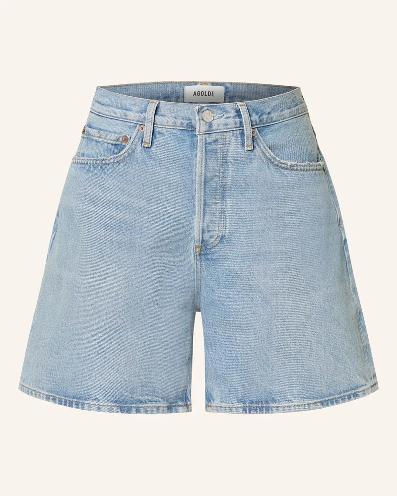 AGOLDE Jeanshorts Dame blau Coax