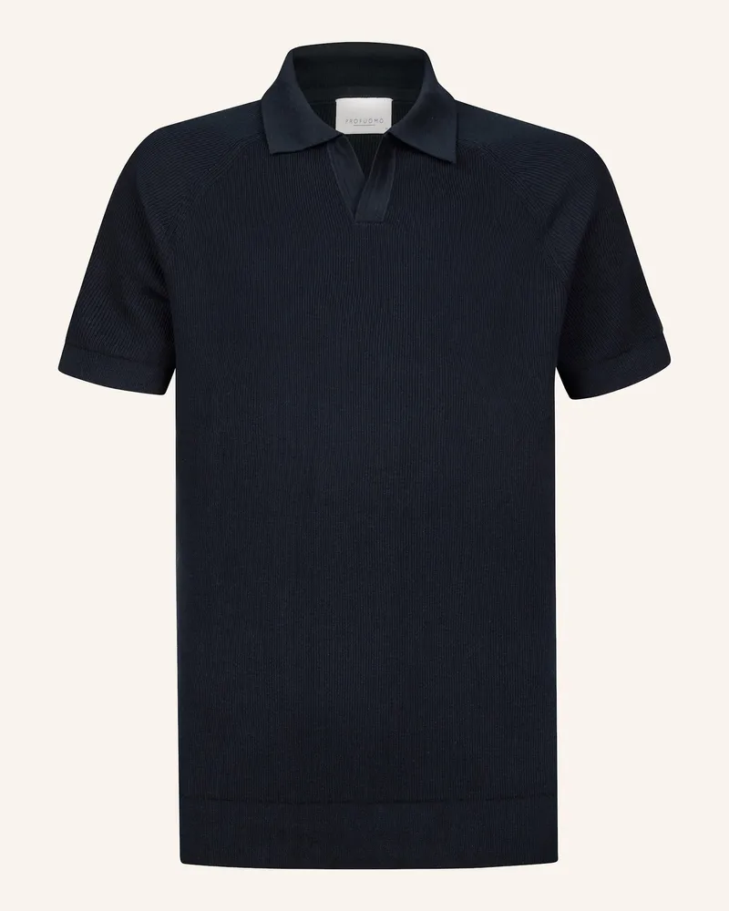 Profuomo Polo Kurzarm blau Blau