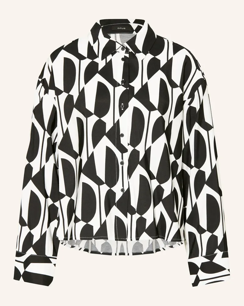 OPUS Hemdbluse Fetro schwarz Schwarz