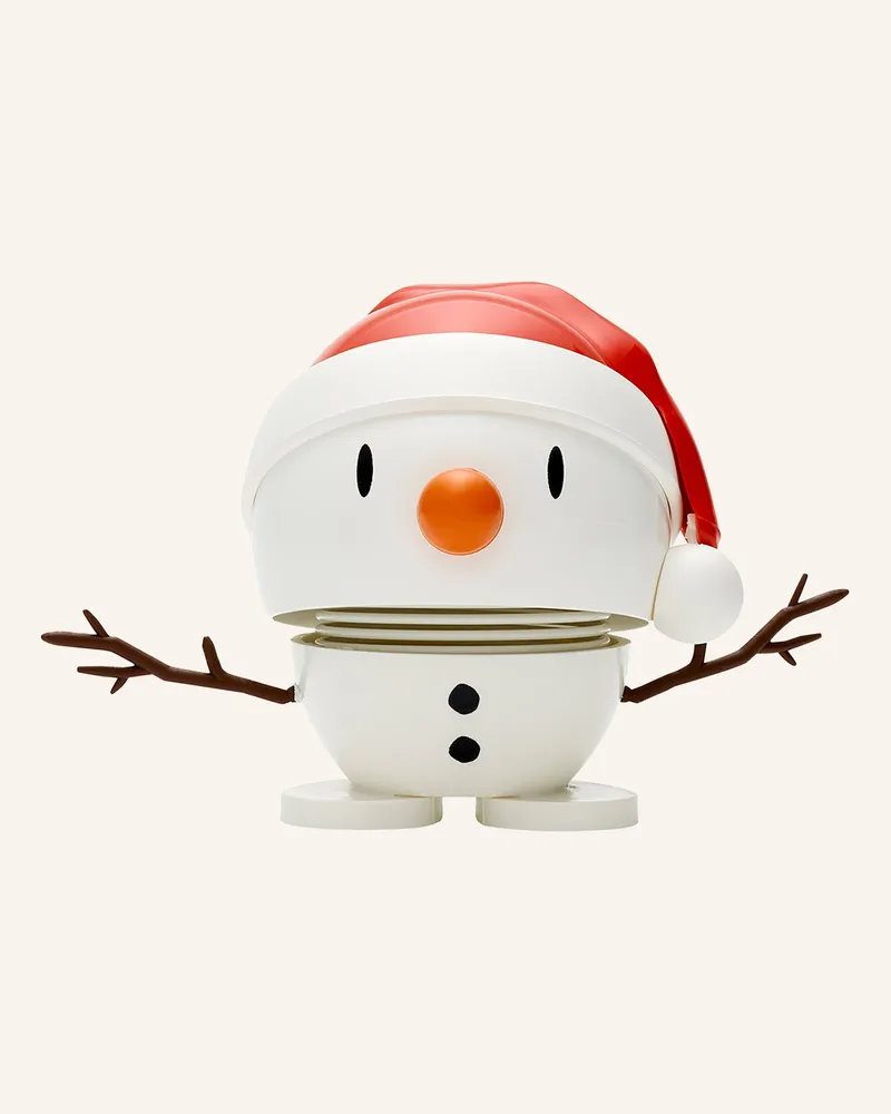Hoptimist Dekofigur SANTA SNOWMAN S Weiss