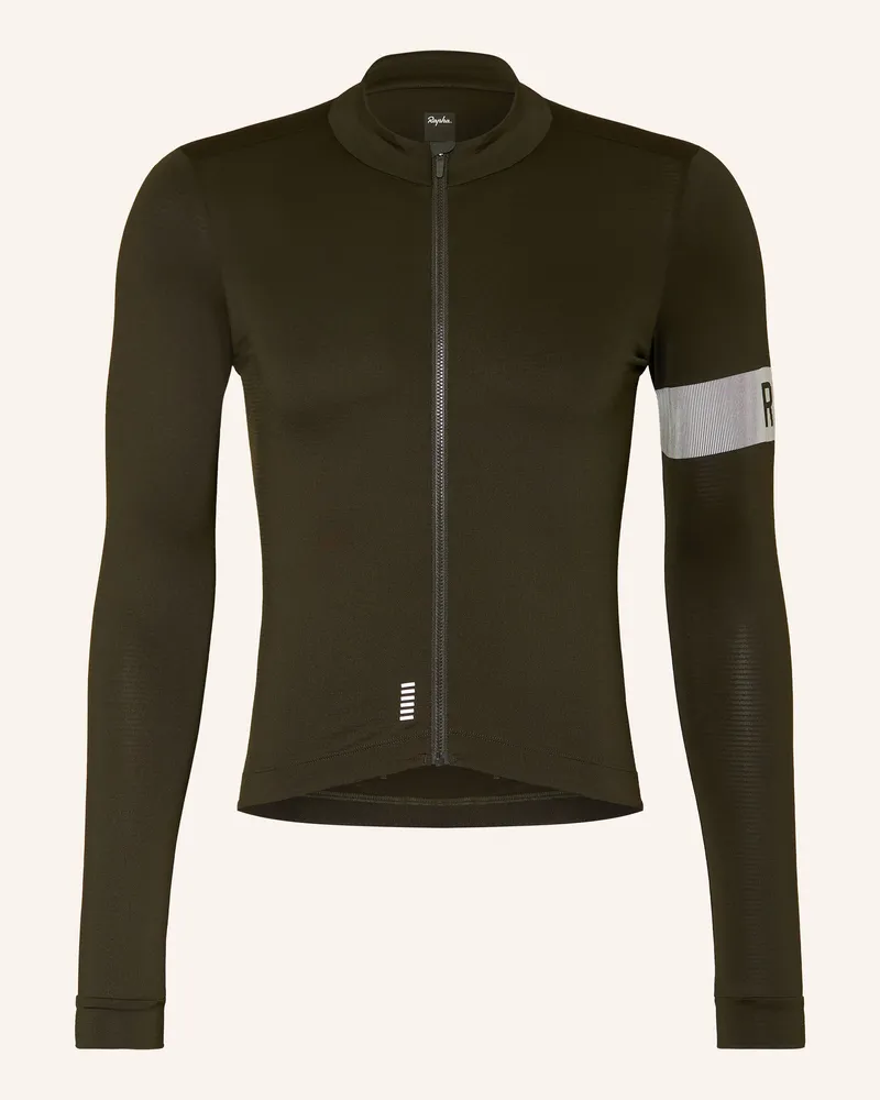 Rapha Radtrikot Pro Team Long Sleeve Midweight Jersey Ii gruen Dunkelgrün