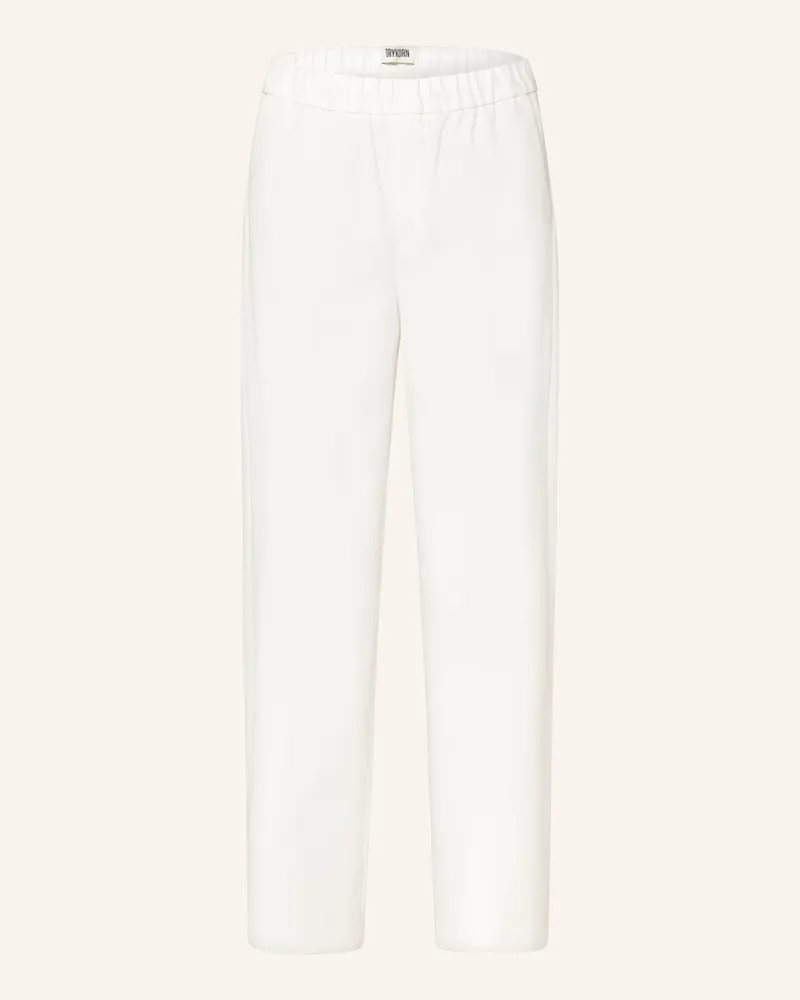 Drykorn Marlenehose Consider Aus Jersey weiss Ecru