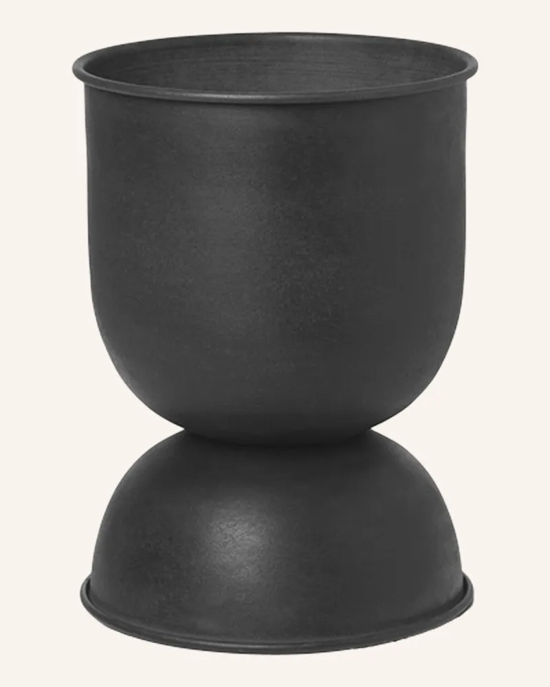 ferm LIVING Blumentopf Hourglass Extra Small schwarz Schwarz