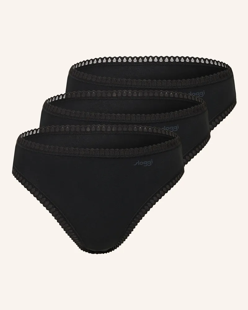 Sloggi 3er-Pack Slips GO CRUSH Schwarz