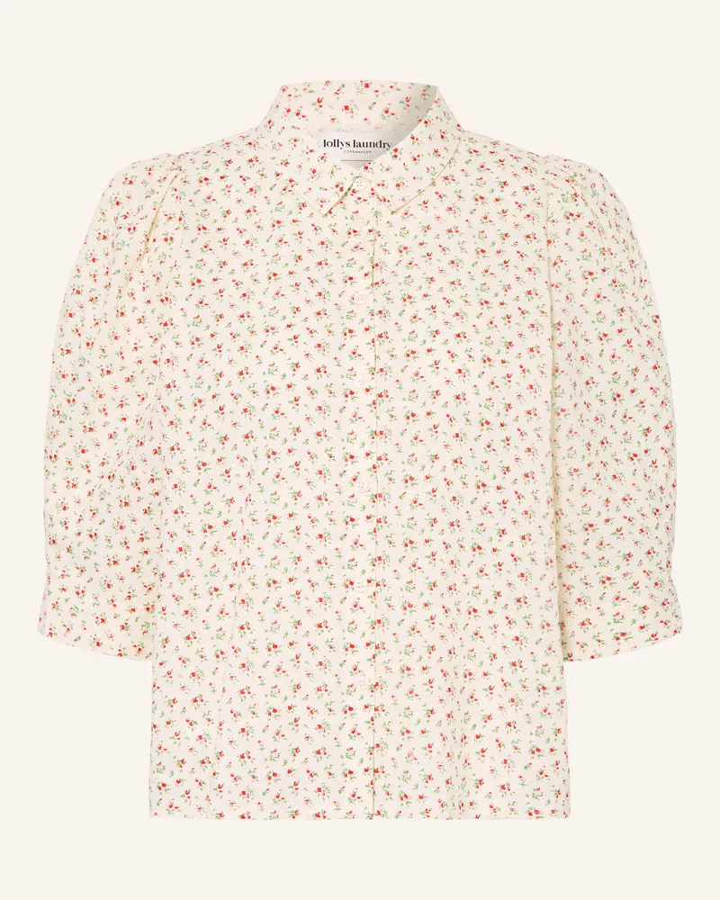 Lollys Laundry Hemdbluse Bonoll Mit 3/4-Arm rot Ecru