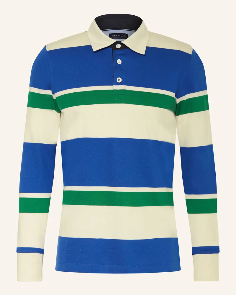 Strokesman's Strokesman Rugbyshirt blau Ecru