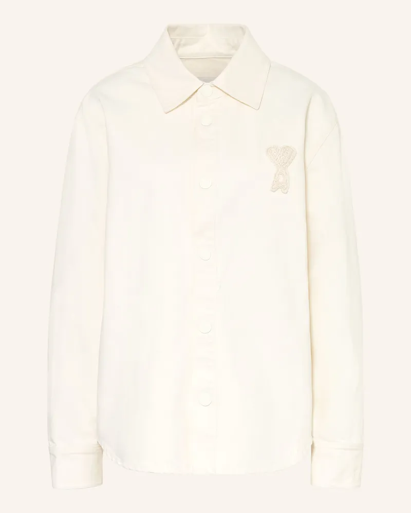 AMI Paris Jeans-Overjacket weiss Creme