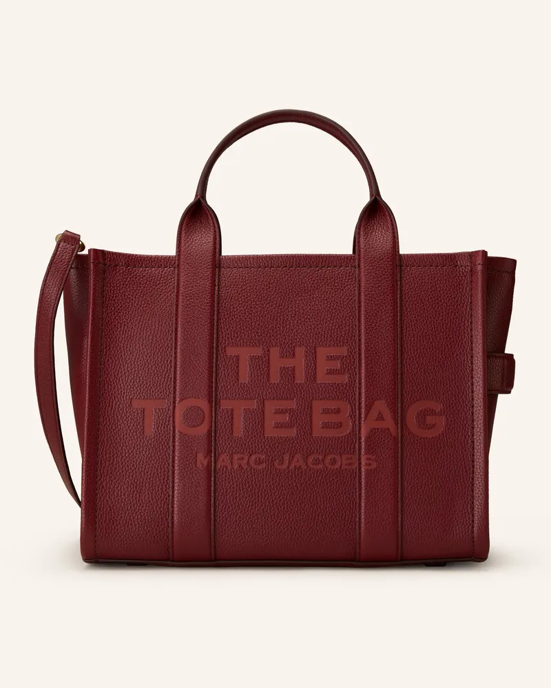 Marc Jacobs Shopper THE MEDIUM TOTE BAG LEATHER Dunkelrot