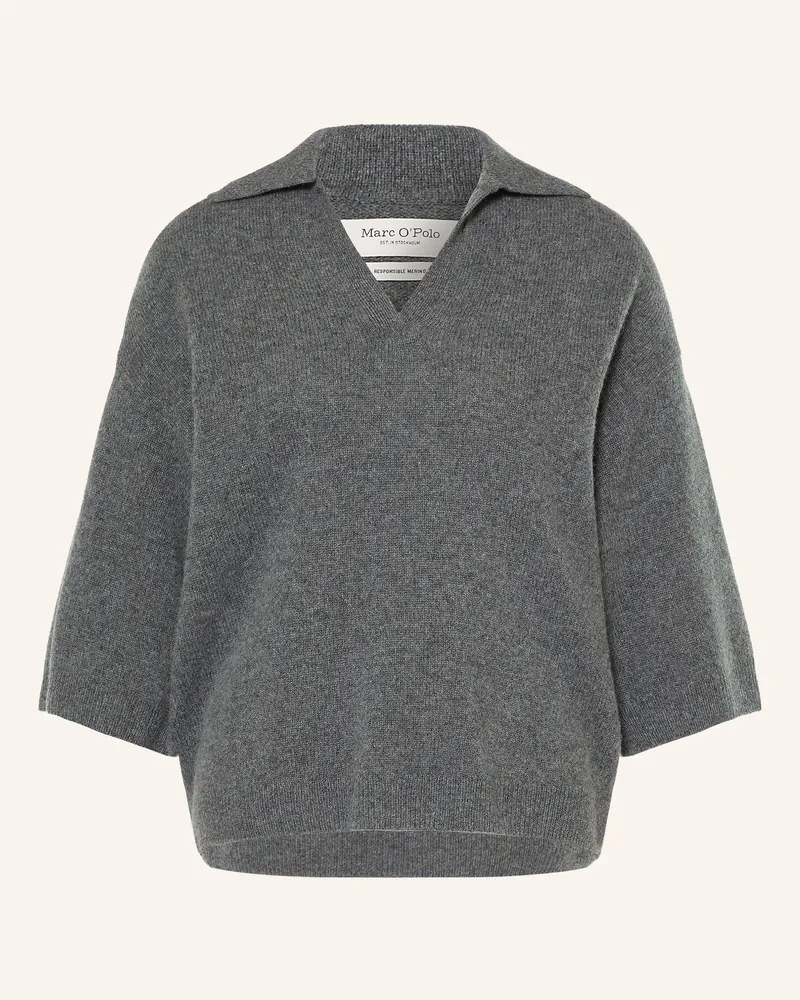 Marc O'Polo Pullover Mit 3/4-Arm grau Dunkelgrau