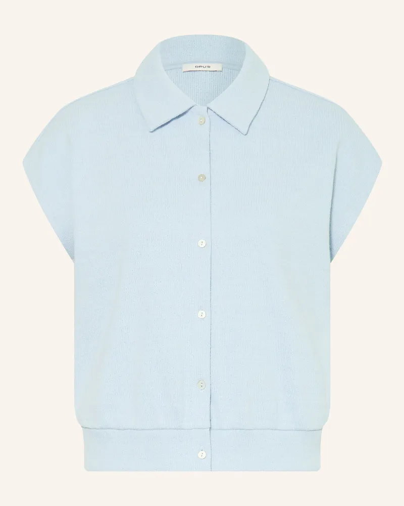 OPUS Strickbluse Glaya blau Hellblau