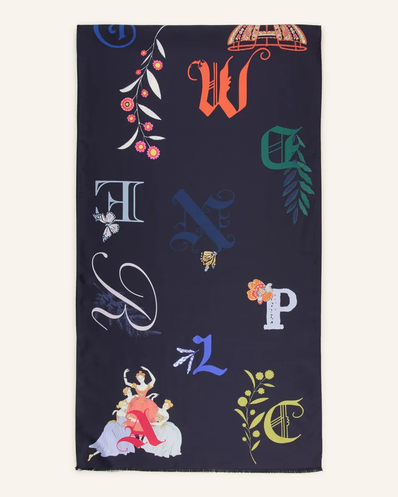 Barbieri Seidenschal Dunkelblau