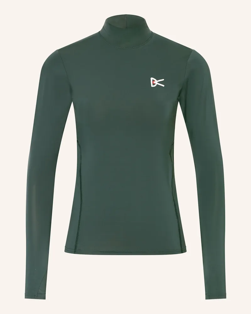 District Vision Laufshirt Paneled gruen Dunkelgrün