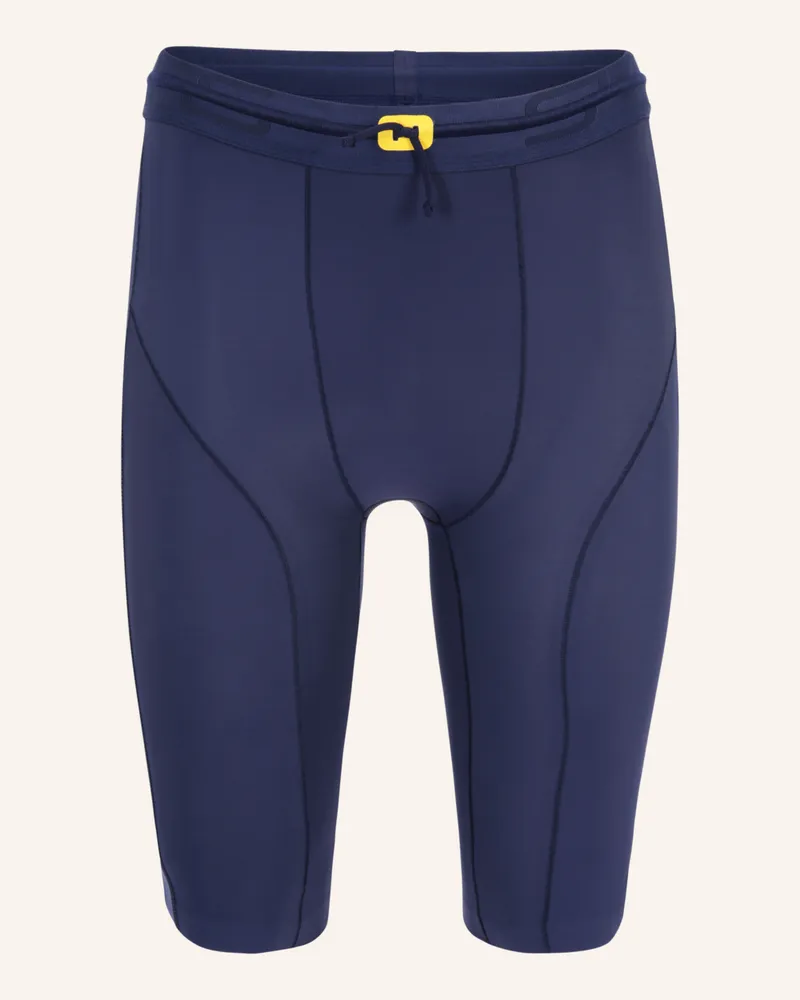 Skins Kompressionshose s5 Half Tights blau Dunkelblau