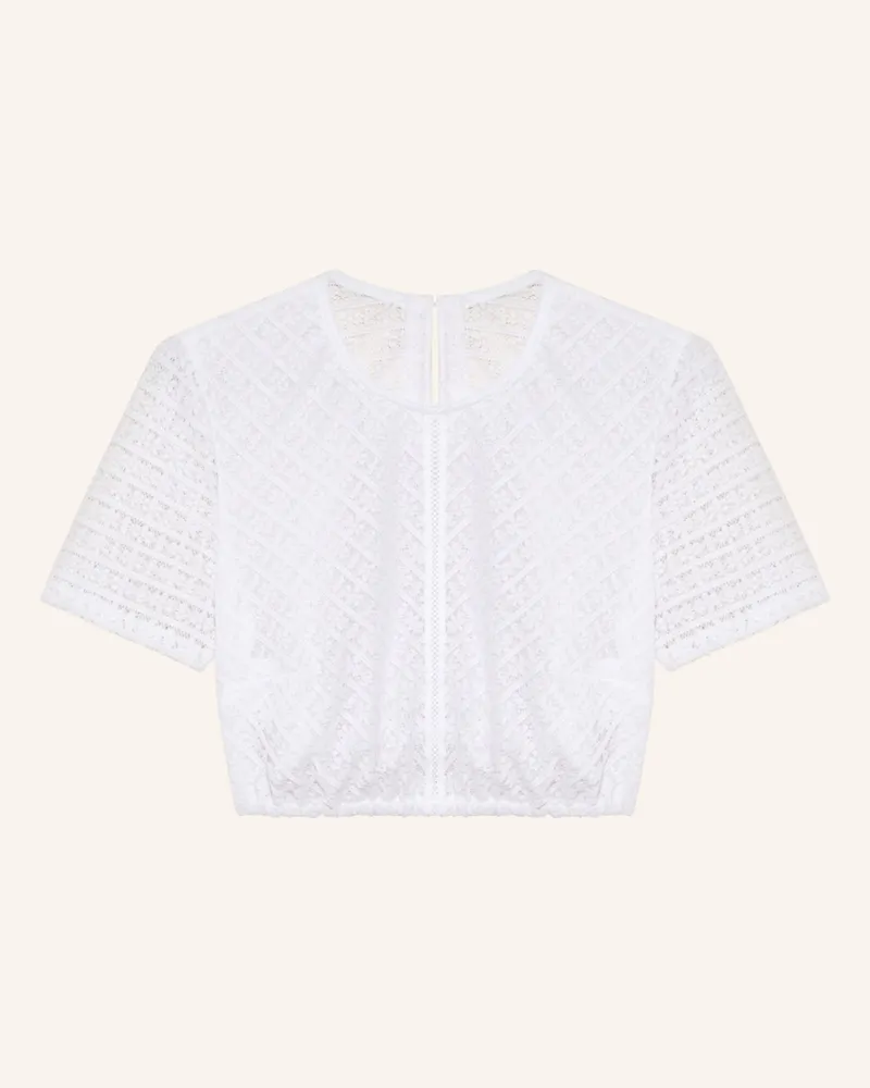 WALDORFF Dirndlbluse Aus Spitze weiss Weiss