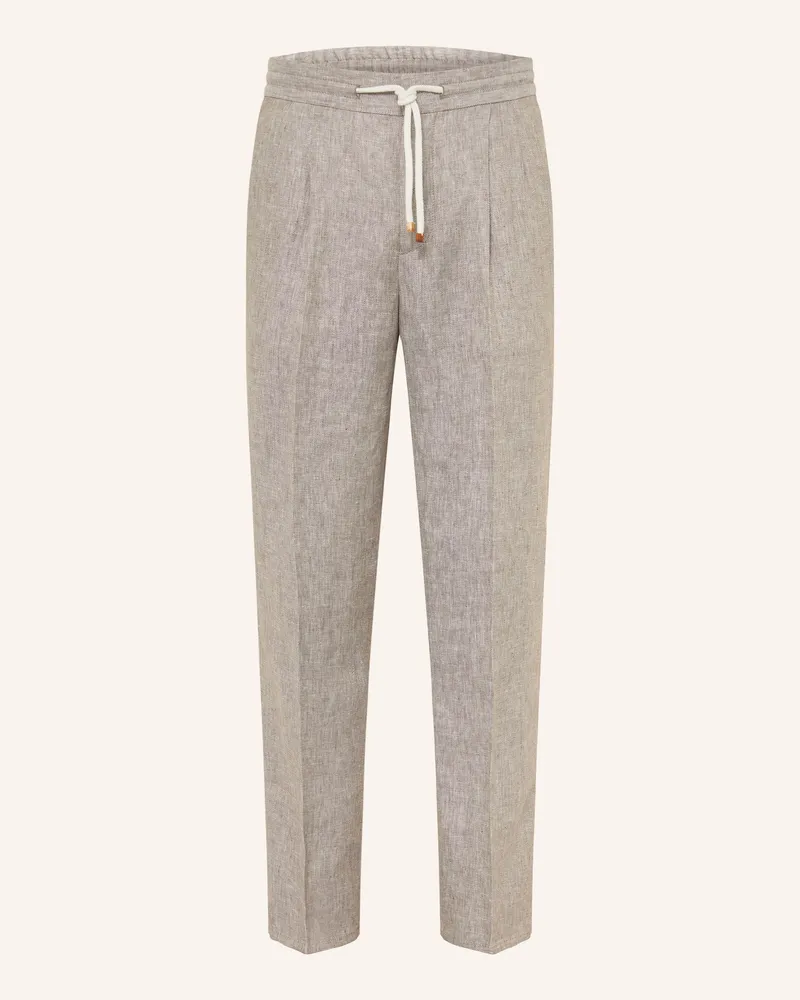 Brunello Cucinelli Chino Regular Fit Mit Leinen braun Braun