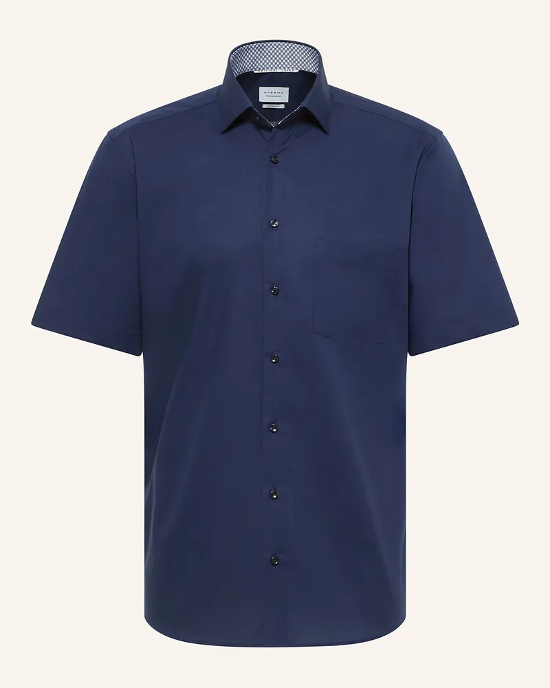 Eterna Kurzarm-Hemd Modern Fit Dunkelblau