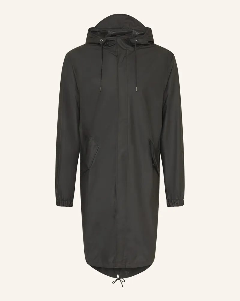 RAINS Regenjacke Schwarz